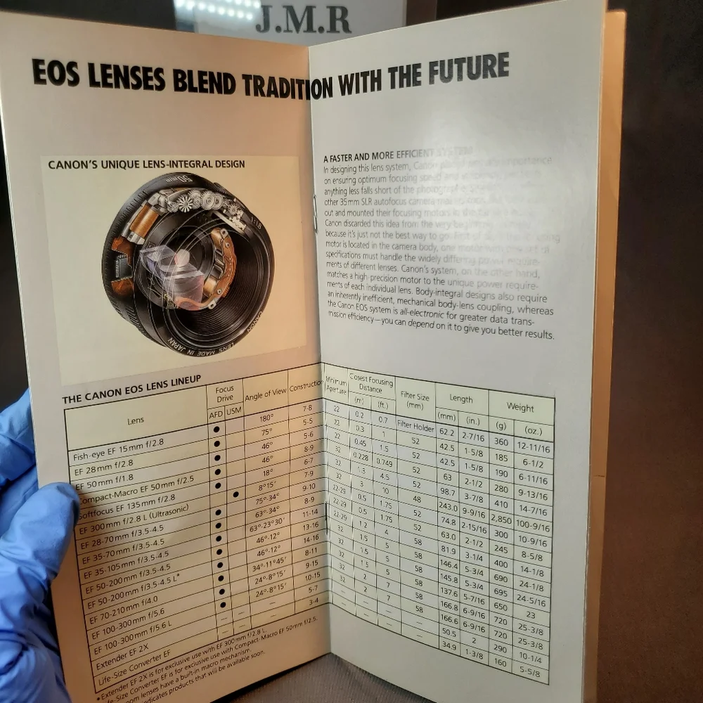 Original Canon EOS 650 Camera Brochure 1987 Edition